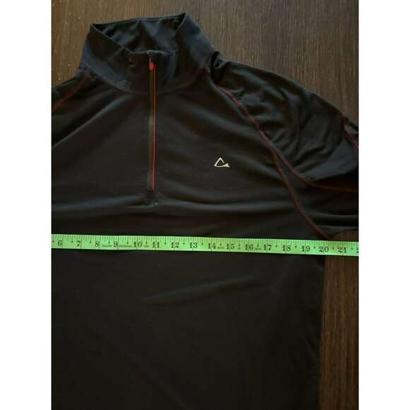 Paradox Men's Black/Red Merino Blend Long Sleeve 1/4 Zip Base Layer Pullover Siz - Picture 7 of 8